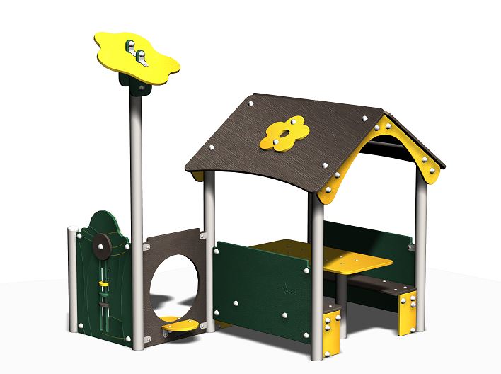 Structure de jeu maisonnette avec panneaux de manipulation - Maali02 - Pour enfants de 1 à 5 ans - Capacité 10 enfants_1