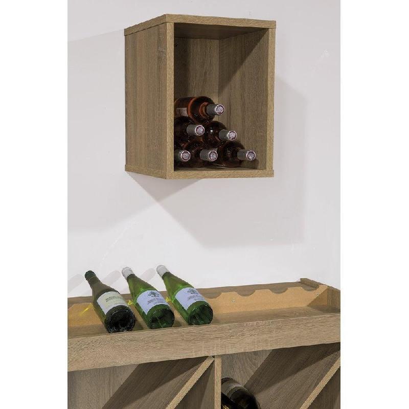 Case murale Vinno - fond L30xP35xH40cm - coloris chêne authentique - spécial cavistes_1