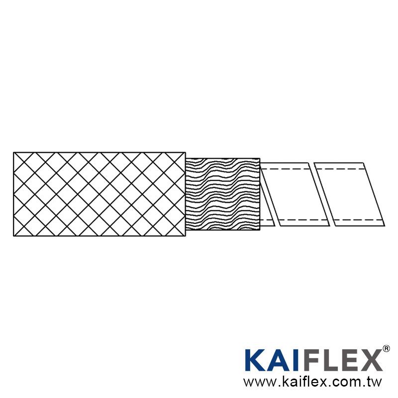Mc4-k-asb - flexible métallique en acier inoxydable avec kaiflex - haute flexibilité et blindage CEM_1