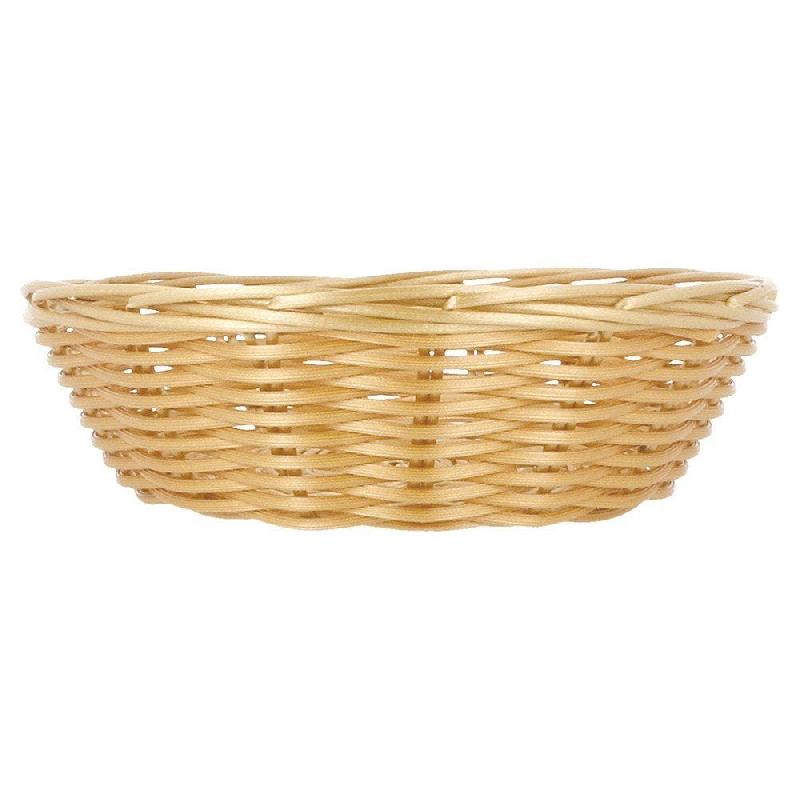 Corbeille effet osier Ø18x5cm polypropylène - par 12_1