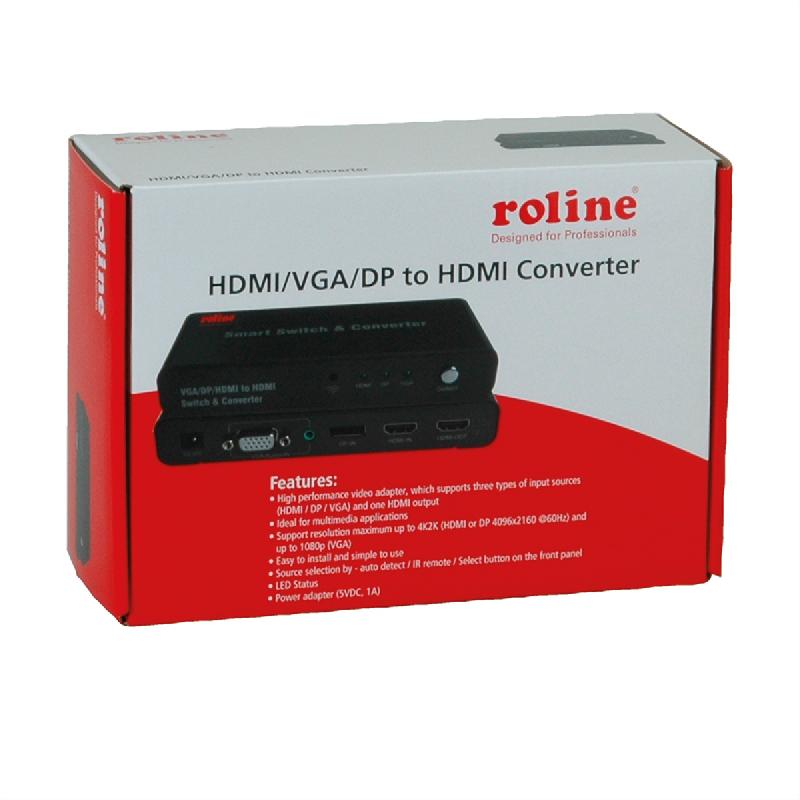 Roline switch convertisseur hdmi/vga/dp vers hdmi_1