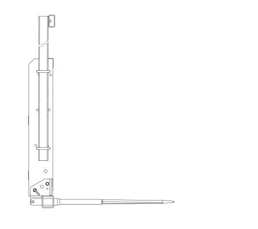 Equipement agricole Manubal L6000 permettant la prise de 3 balles rondes