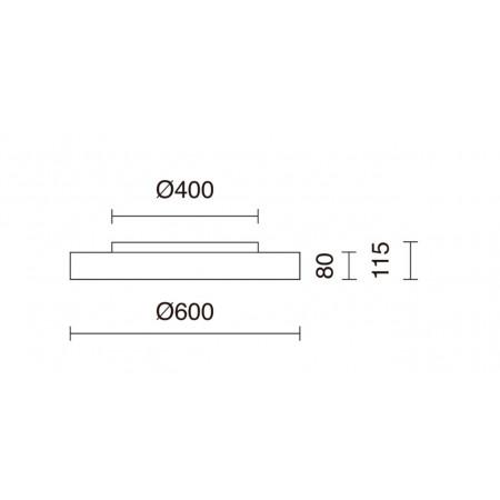 Plafonnier LED Bilog SMD 48W - Blanc - Diamètre 600 mm - 4000K - 4563 lumens - Indeluz_1