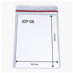 Porte-badge hermétique souple - Référence : IDP06 - Lot de 100, Fermeture par glissière, Format A6_1