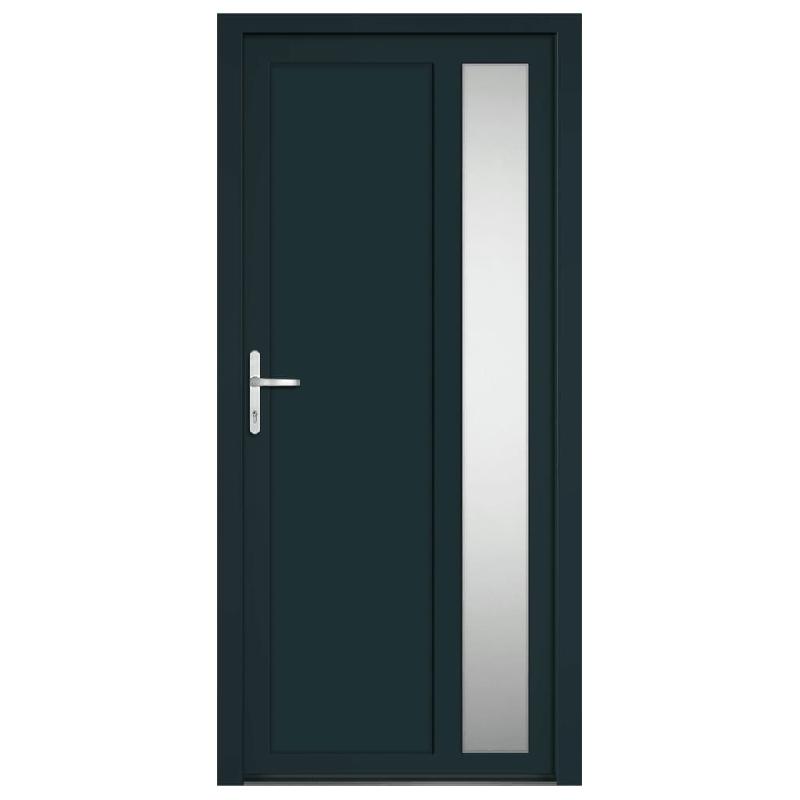 Vidaxl porte d'entrée anthracite 98x208 cm pvc 3157101_1
