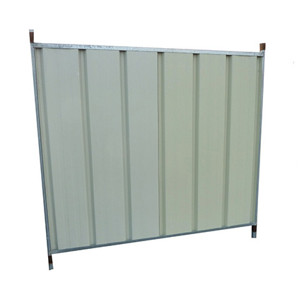 Clôture opaque en acier galvanisé - longueur : 2,10m x hauteur : 2,00m_1