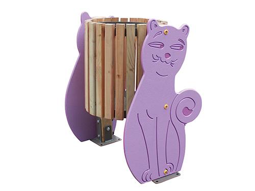 Corbeilles enfants - Dino, Chat, Fleur - Bois traité et polyéthylène - 30L à 50L_1