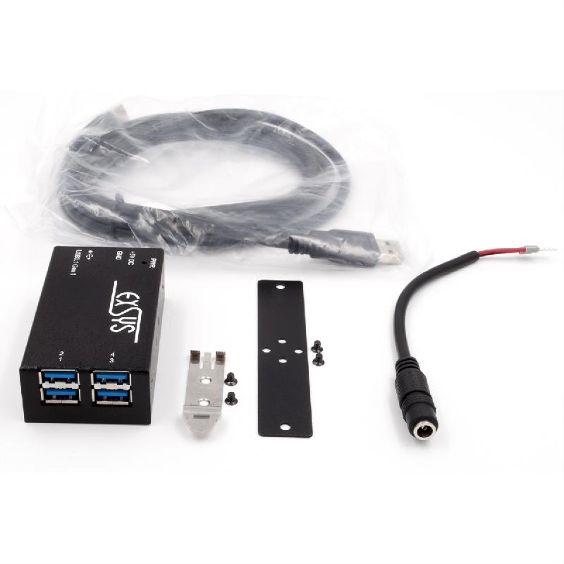 EXSYS EX-1194HMS Hub USB 3.2 Gen1 à 4 ports, C-femelle, protection de surtension_1