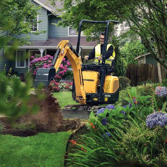 Pelle compacte Hyundai HX10A - idéale pour chantiers exigus, jardinage et aménagement paysager_1