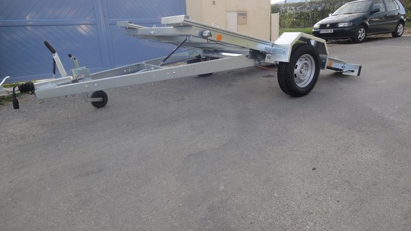 Remorque porte-engins Jalon MINI PV750 - 0,75T, 2,6m, 1 essieu - non freinée_1