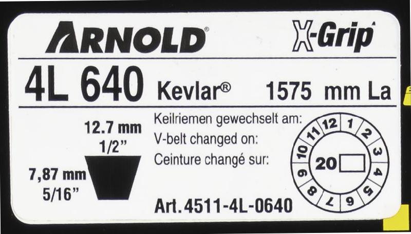 Courroie trapézoïdale X-Grip V - Type 4L640_1