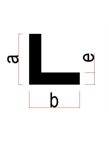 Cornière égale aluminium brut - Longueur 6m - Référence CORA102_1