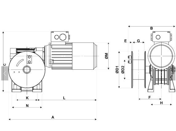 Treuil de levage électrique EHL - vis sans fin - Rema Holland B.V - alimentation 400V - moteur freinée_1