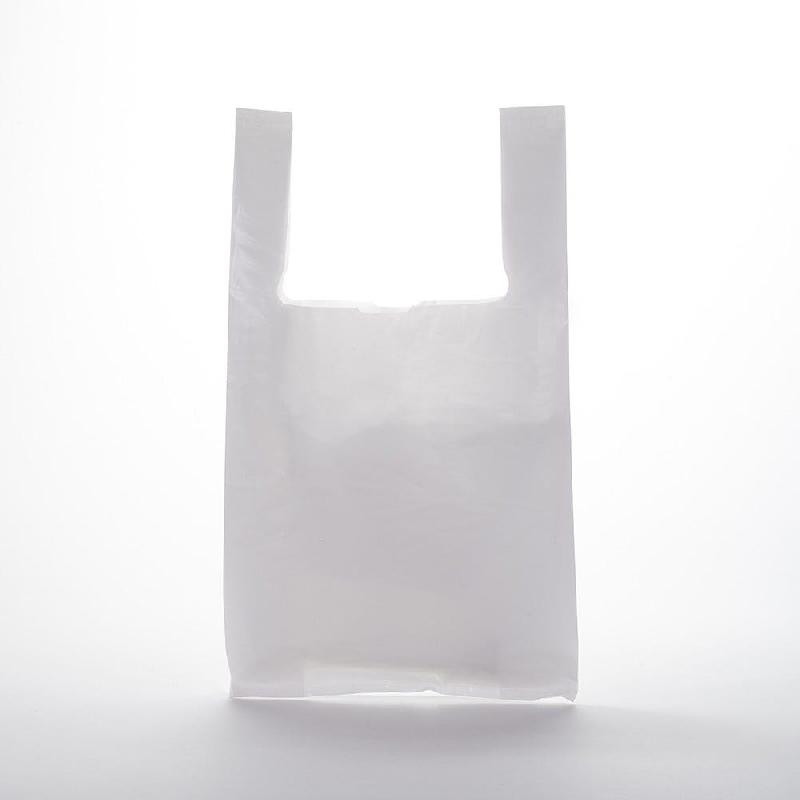 Sac plastique à bretelles blanc 50µ 26x45+12cm - paquet de 200 - robuste et polyvalent_1