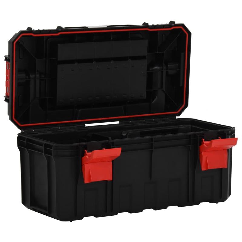 Vidaxl boîte à outils noir et rouge 55x28x26,5 cm 152100_1