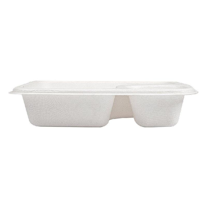Barquette en bagasse blanche pour nachos 19x16,5x3,8cm par 300_1