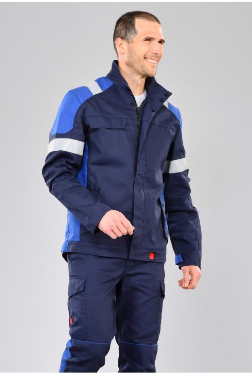 Blouson de travail Flashfit réf. 333*cp5 - coupe ajustée, multipoches, bandes rétroréfléchissantes_1