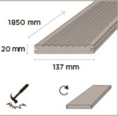 Bo-dtht170g - Lames de terrasses Moso-Bamboo - 155mm - Style Thermo-Density - Finition brut_1