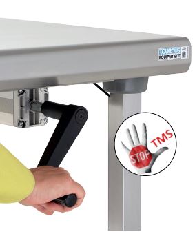 Plan de travail ajustable en hauteur pour une utilisation confortable