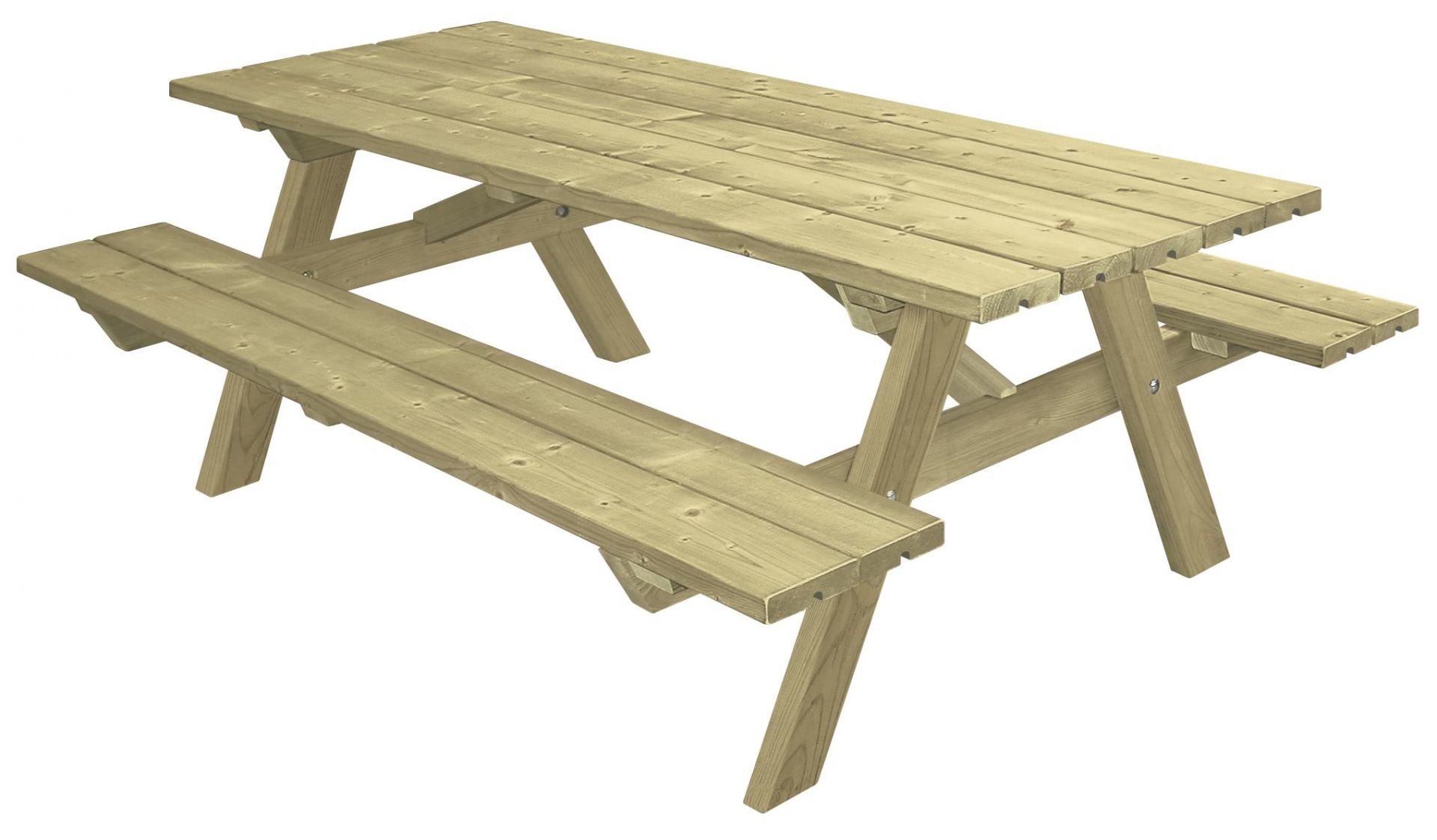 Table pique-nique en bois 'MUNICH' rallongée 2022 - Accessible PMR - Pin traité autoclave classe IV certifié FSC_1