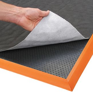 Tapis de sécurité Spécialités industrielles - Sorb Stance? 580 - Notrax tapis caoutchouc pour poste de travail Noir/Orange_1