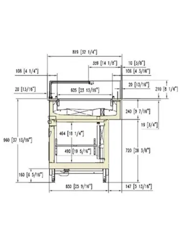 Vitrine service arrière à cuve plate pour pâtisserie, chocolaterie et sandwicherie - DAHLIA_1