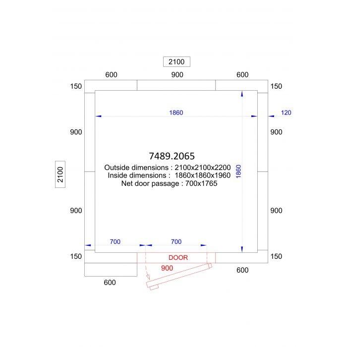 Chambre froide positive/négative 2100x2100x2200 - 120mm Pro Line Combisteel_1