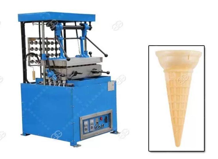 Équipement industriel pour produire des cornets de crème glacée