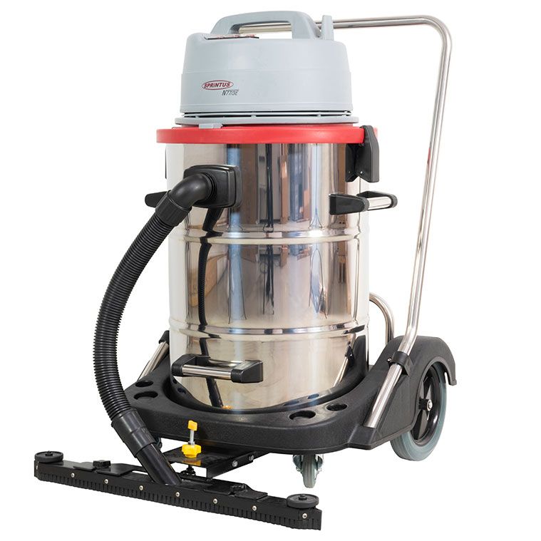 N 77/3 E - Aspirateur à eau et poussière Sprintus - Réservoir inox de 77 litres - 3 turbines puissantes_1