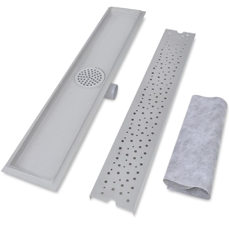 Vidaxl drain de douche linéaire 730 x 140 mm acier inoxydable 142191_1