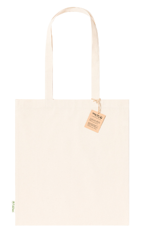 Tote bag - sac shopping en coton biologique - anses longues - 140 g/m²_1