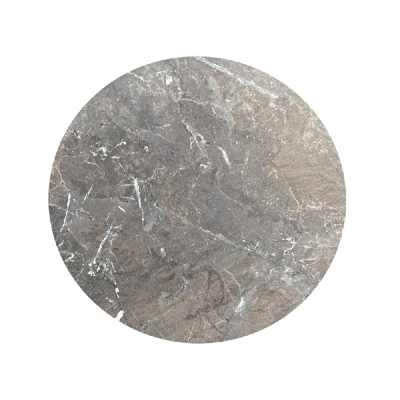 Infinity mange-debout avec piètement noir + plateau HPL Galaxy Marble Ø70 cm_1