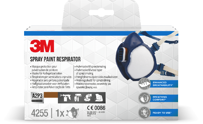 Zelbuck Demi-Masque Respiratoire Avec Filtres Anti-poussière Et Anti-vapeurs Pour Peinture Et Ponçage