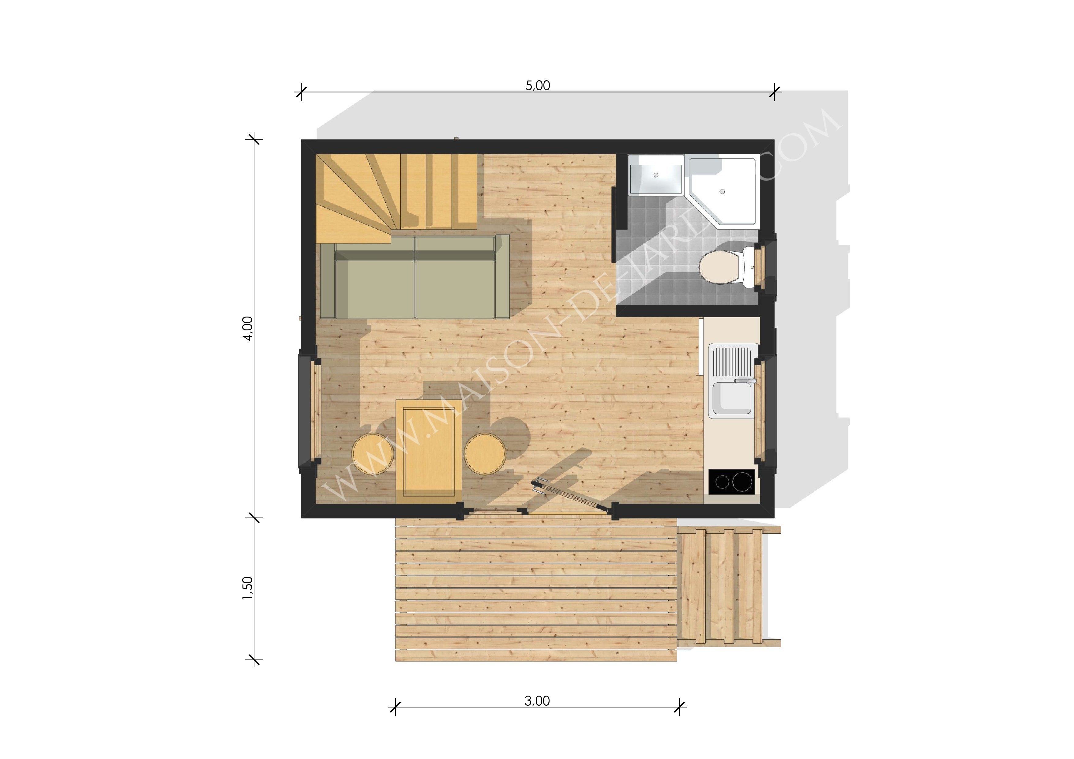 Studio de jardin - maison de jardin - avec ossature bois montpellier 37 m²_1