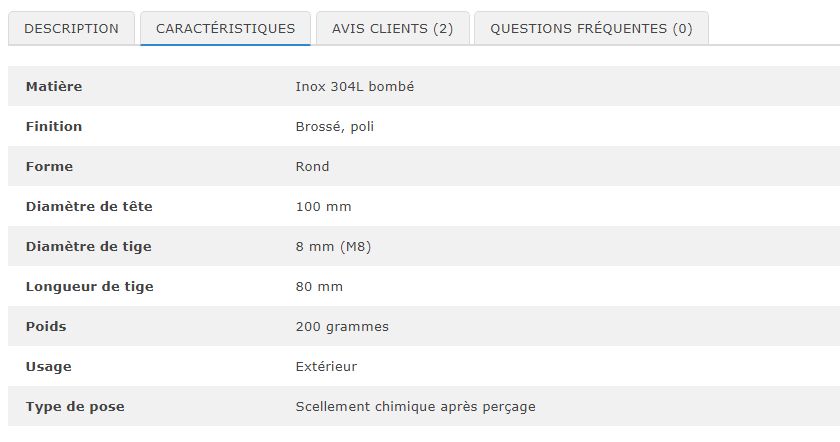 Clou inox de voirie - virages - diamètre de tête 100 mm - Réf. 20731 - finition bombée ou poli brillant_1