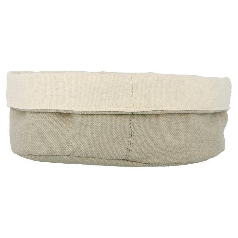 Corbeille à pain 18x25x9cm coton beige/gris - par 12_1
