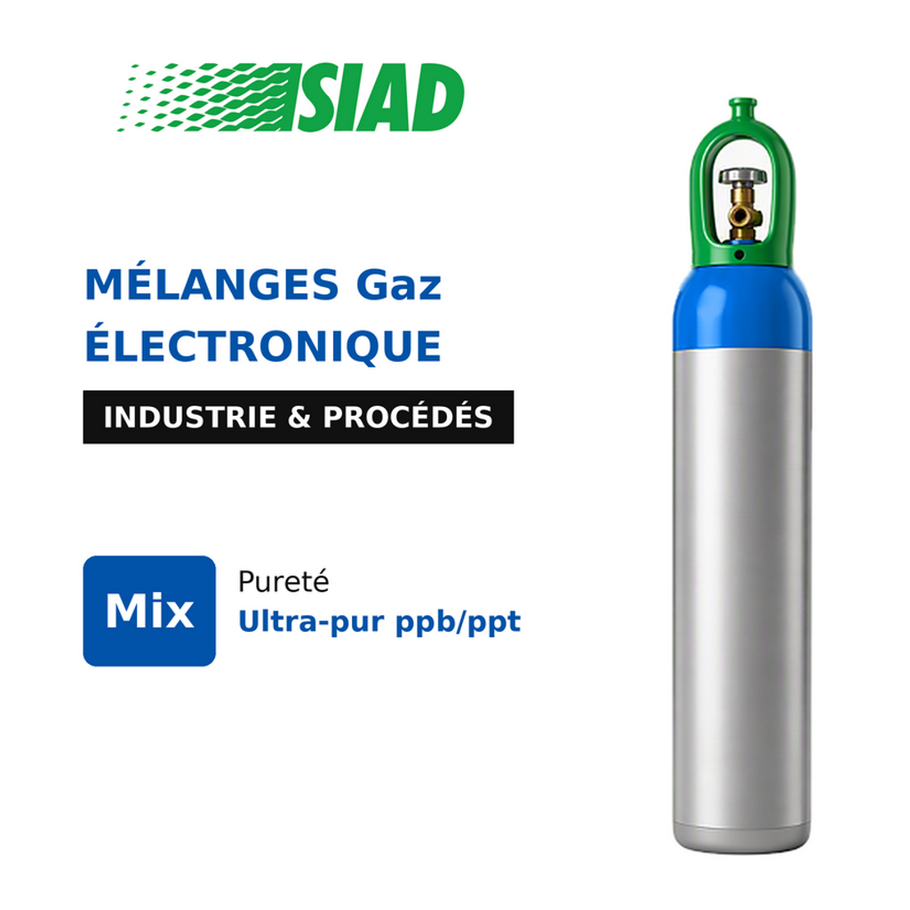 Mélanges très haute pureté SIAD pour dopage - électronique et semi-conducteurs - bouteilles B50, B20 et B10_0