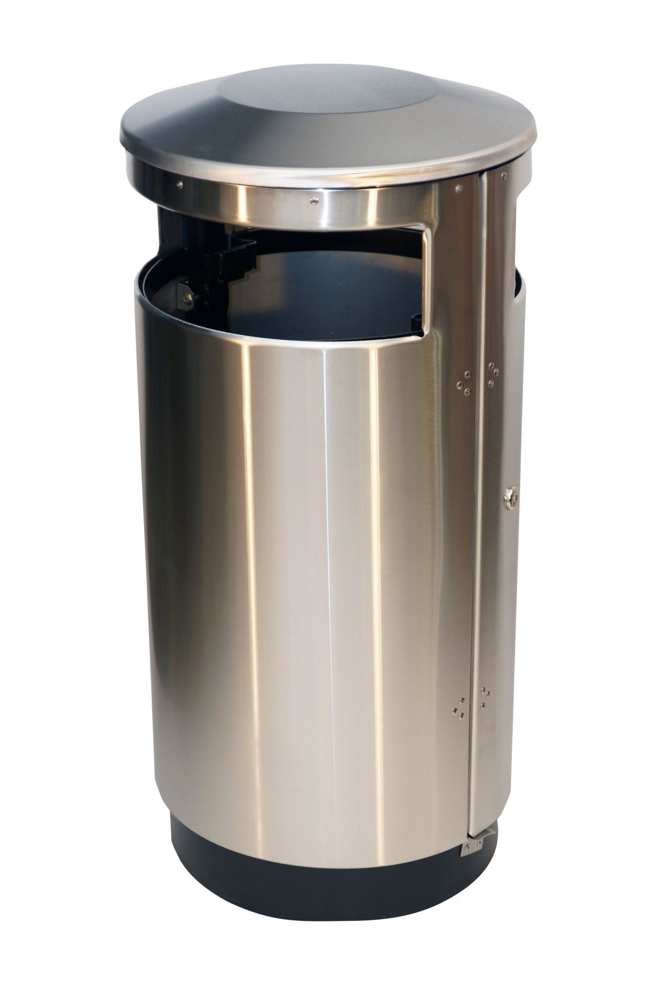 Poubelle publique en inox - robuste et design - disponibles en plusieurs contenances et options_1