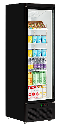 Vitrine réfrigérée murale positive 1 porte vitrée - 459 L - Noir | Tefcold - AtomMaxiC1DB_1