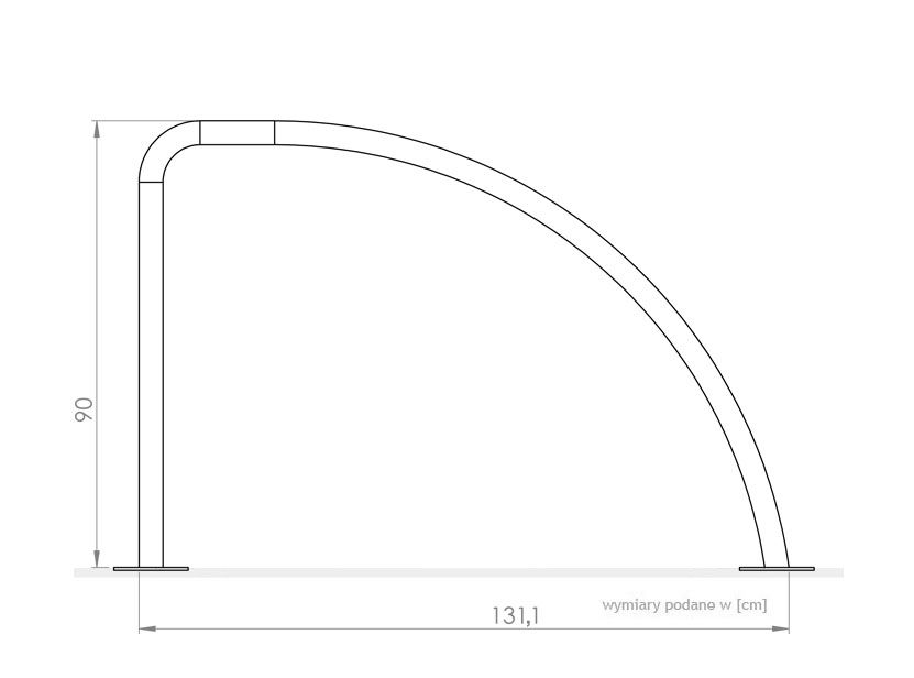 05.028 Arceau urbain Shark - Zano - en acier ou inox, design original - hauteur 90 cm_1