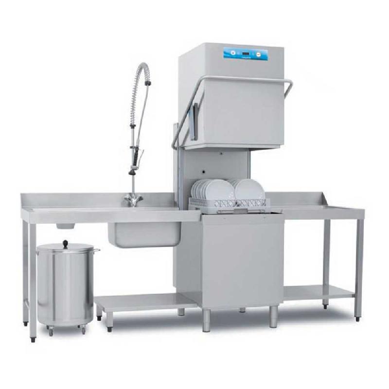 Lave-vaisselle à capot électronique avec casier 50 x 50  - 45 paniers/heure | Elettrobar NIAG282V1_1