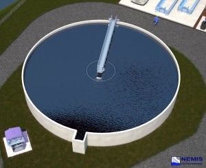 Omega - racleurs de bassins de décantation - emo - peut être utilisé sur des bassins de 6 à 35 m de diamètre_0