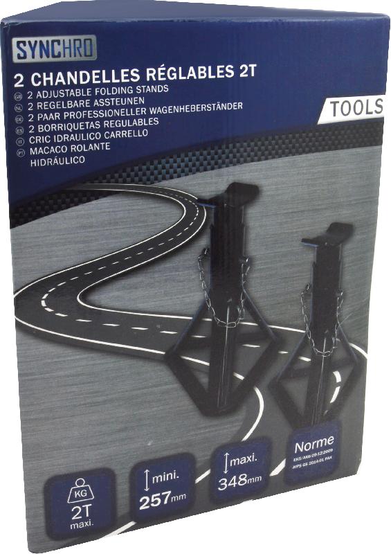 SYNCHRO - Chandelles de levage 2 tonnes 240-355 mm (x2) - 223548_1