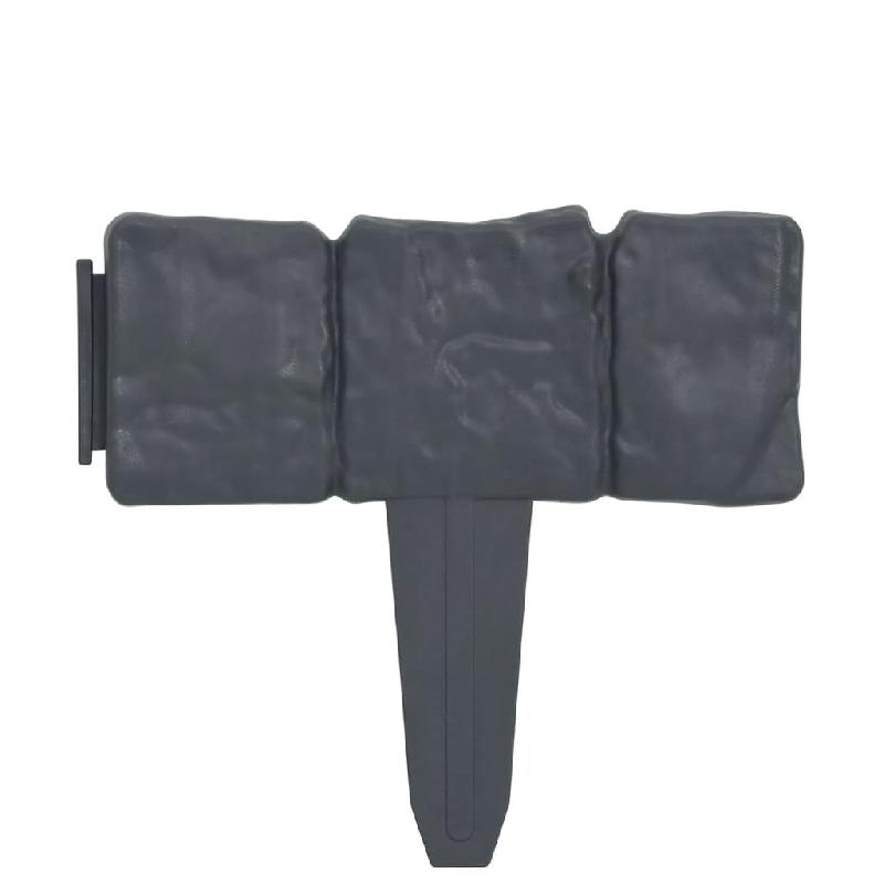 Vidaxl clôture de jardin aspect de pierre 41 pcs plastique 10 m 314684_1