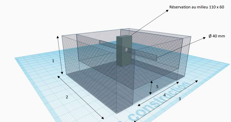 Bloc de béton moulé empilable - VGP - Masse 800kg Lestage -REF2190800_1