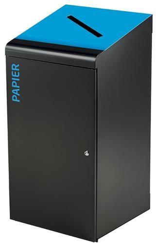 Borne de tri Tripoz 120L - Façade Grise - Acier poudré anti-UV et anti-vandalisme_1