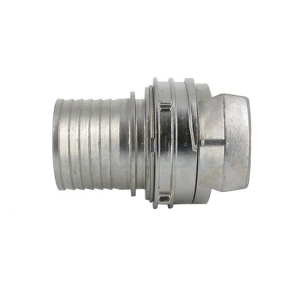 Demi-raccord symétrique avec verrou - DN 65 mm - Embout annelé Ø 70 mm - Inox - Jt NBR_1