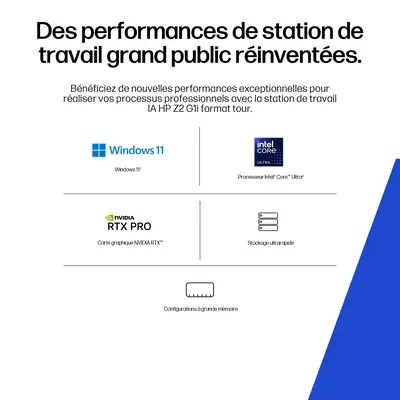 HP Z2 Tower G1i Intel Core Ultra 7 265 16 Go DDR5-SDRAM 1 To SSD Windows 11 Pro Station de travail A_1