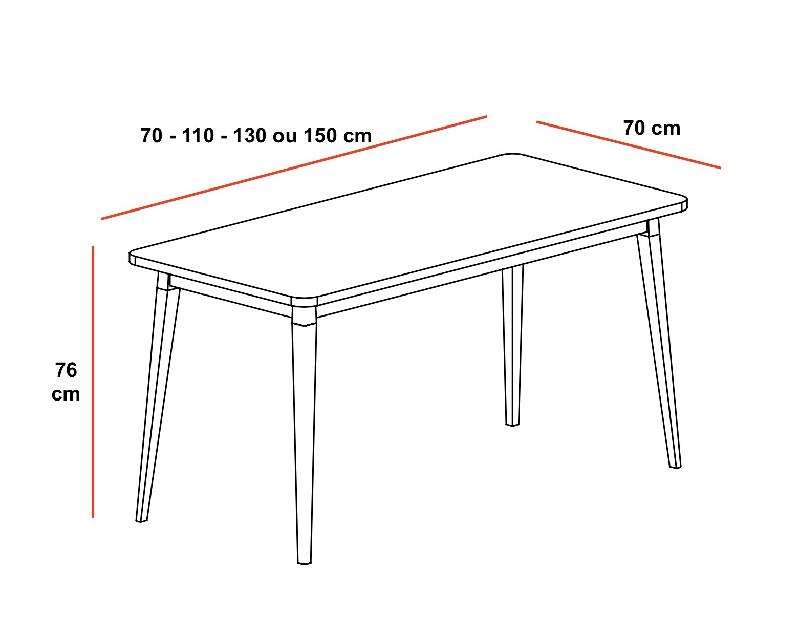 Table de collectivité avec pieds bois Nexos - Mobel Linea - 70_1