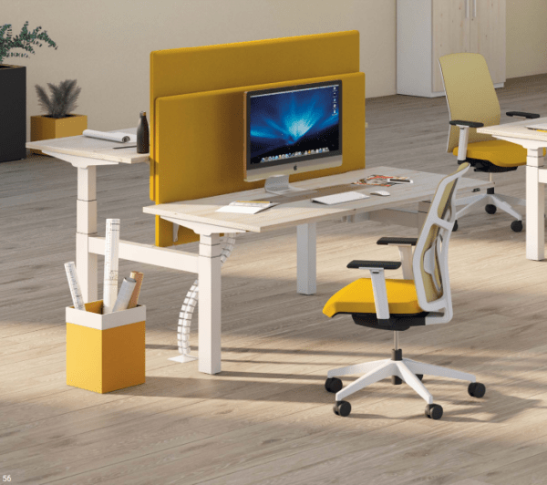 Bureau open space réglable en hauteur - pieds électriques avec boîtier de commande - ALTIM+ Columbia_1